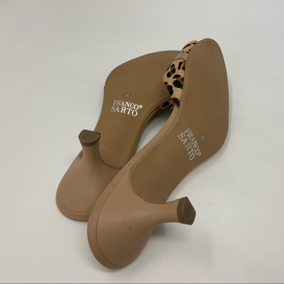 FRANCO SARTO Sandals Leather Leopard Print - Picture 7 of 8